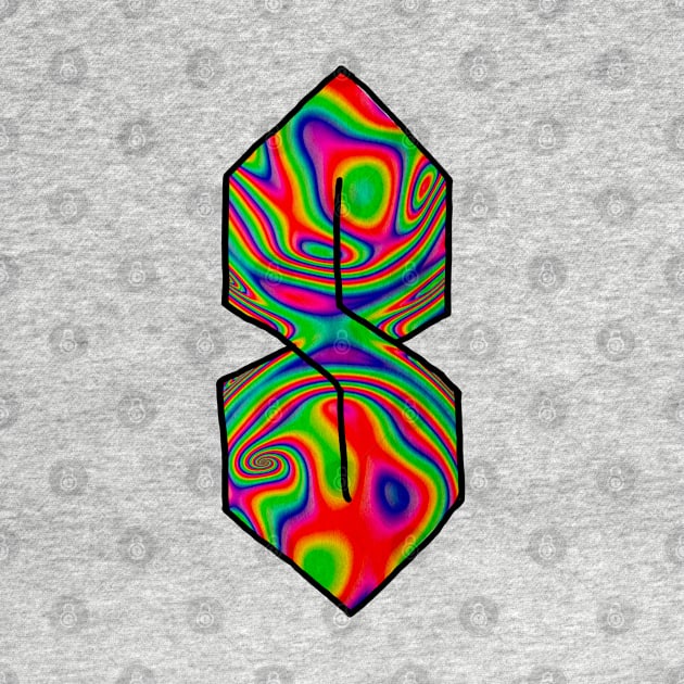 90's "S" Tie Dye - y2k 2000's colorful trippy psychedelic amazing incredible design by blueversion